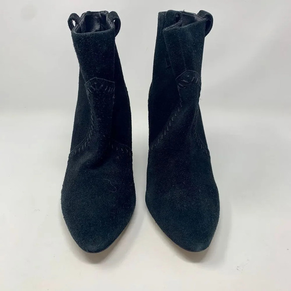 Rebecca Minkoff Bianca Wedge Booties Black Suede - Picture 3 of 12